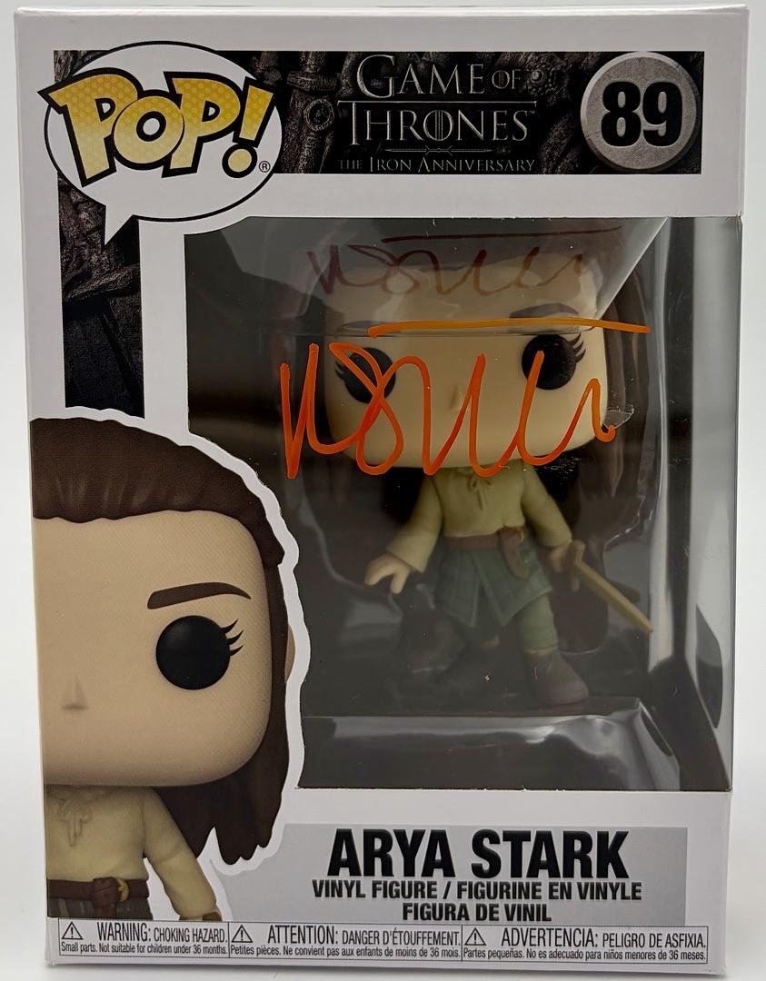 Maisie Williams Signed Funko Pop #89 Arya Stark (Game Of Thrones) *VERY RARE* - SWAU COA